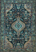 Machine Washable Persian Light Blue Traditional Rug, wshtr3787lblu