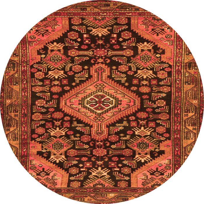 Square Persian Orange Traditional Rug, tr3787org
