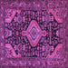 Square Persian Purple Traditional Rug, tr3787pur