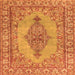 Serging Thickness of Persian Orange Traditional Rug, tr3788org