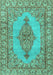Machine Washable Persian Turquoise Traditional Area Rugs, wshtr3788turq