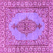 Square Machine Washable Persian Purple Traditional Area Rugs, wshtr3788pur