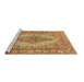 Sideview of Machine Washable Persian Brown Traditional Rug, wshtr3788brn