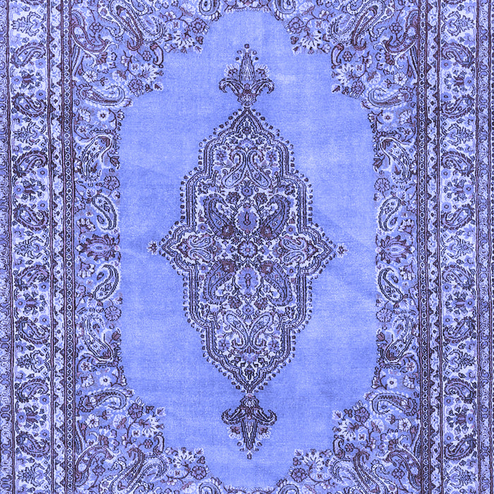 Machine Washable Persian Blue Traditional Rug, wshtr3788blu