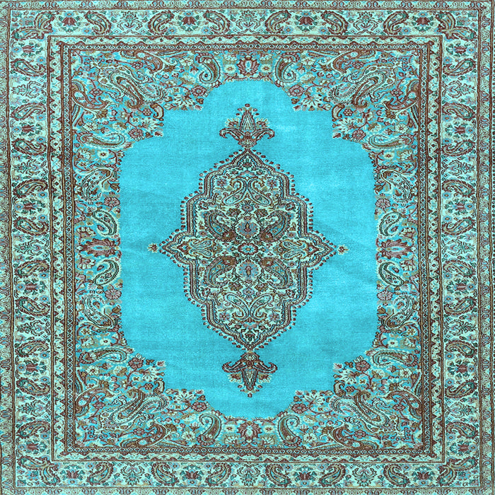 Square Persian Light Blue Traditional Rug, tr3788lblu