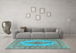 Machine Washable Persian Light Blue Traditional Rug in a Living Room, wshtr3788lblu