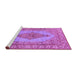 Sideview of Machine Washable Persian Purple Traditional Area Rugs, wshtr3788pur