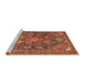 Sideview of Machine Washable Traditional Bronze Brown Rug, wshtr3789