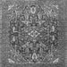 Serging Thickness of Persian Gray Traditional Rug, tr3789gry