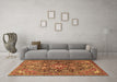 Machine Washable Persian Brown Traditional Rug in a Living Room,, wshtr3789brn