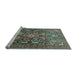 Sideview of Machine Washable Persian Light Blue Traditional Rug, wshtr3789lblu