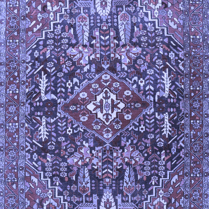 Machine Washable Persian Blue Traditional Rug, wshtr3789blu