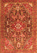 Serging Thickness of Machine Washable Persian Orange Traditional Area Rugs, wshtr3789org