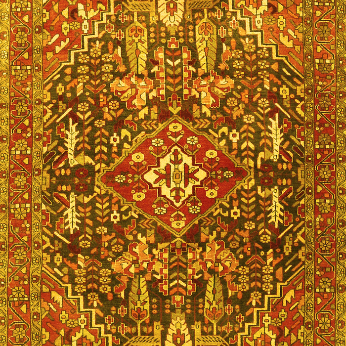 Machine Washable Persian Yellow Traditional Rug, wshtr3789yw