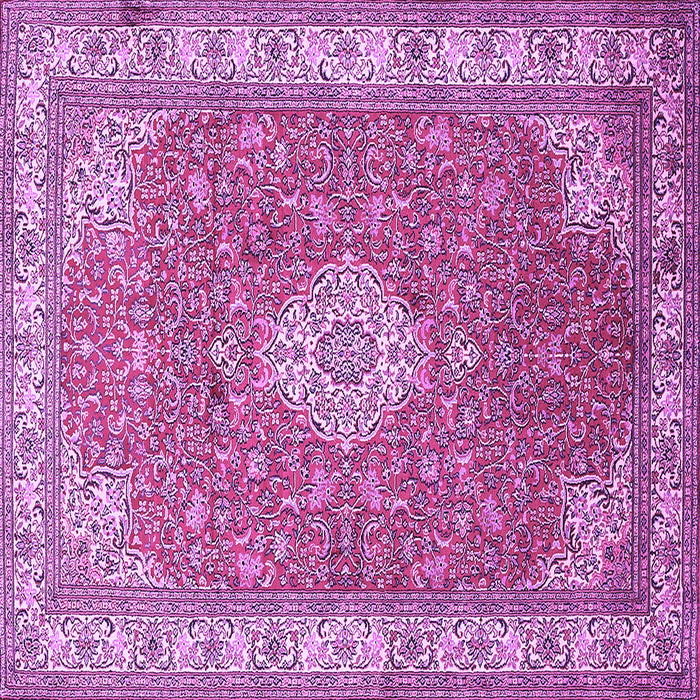 Square Medallion Purple Traditional Rug, tr378pur