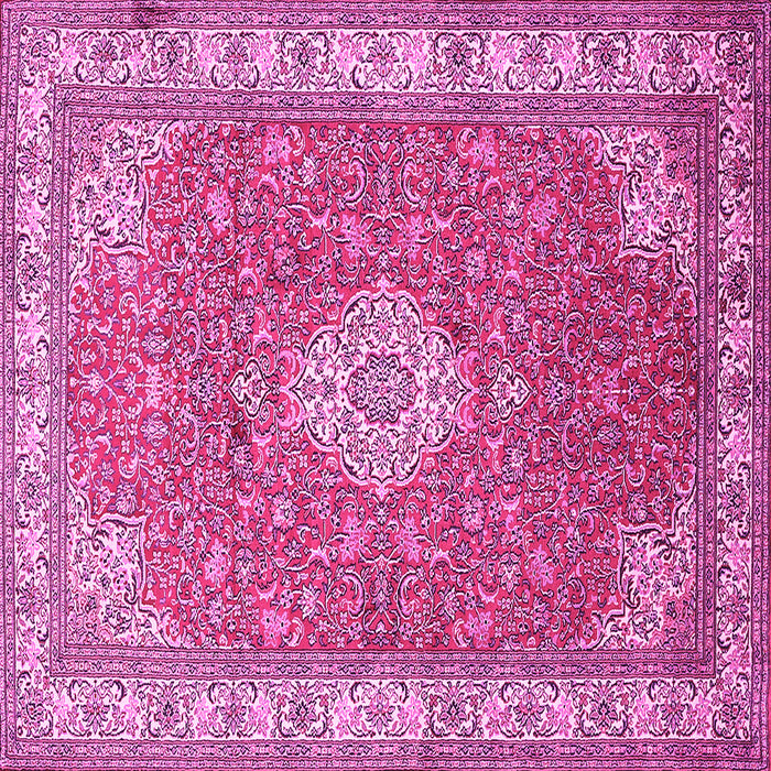 Square Medallion Pink Traditional Rug, tr378pnk
