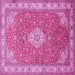 Square Medallion Pink Traditional Rug, tr378pnk