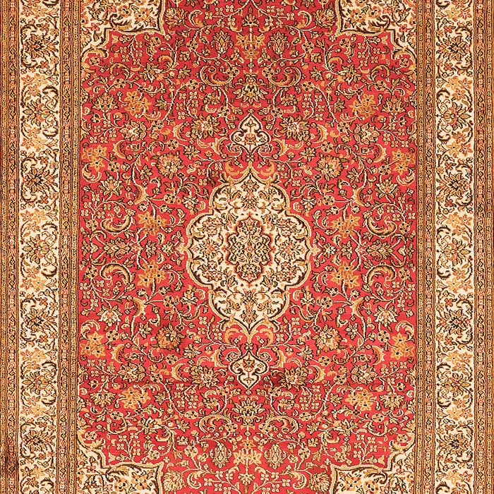 Medallion Orange Traditional Rug, tr378org