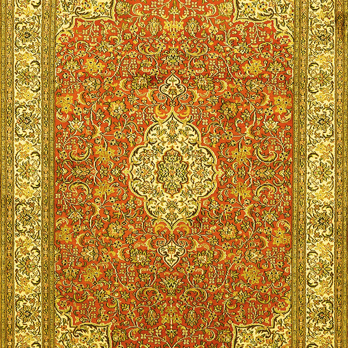 Medallion Yellow Traditional Rug, tr378yw