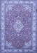 Medallion Blue Traditional Rug, tr378blu