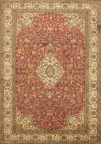 Medallion Brown Traditional Rug, tr378brn