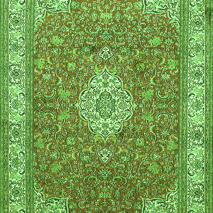 Medallion Green Traditional Rug, tr378grn