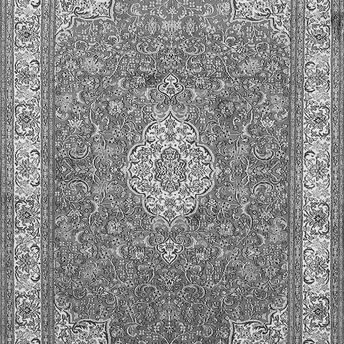 Serging Thickness of Machine Washable Medallion Gray Traditional Rug, wshtr378gry