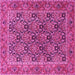 Square Persian Pink Traditional Rug, tr3790pnk