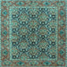 Square Persian Light Blue Traditional Rug, tr3790lblu