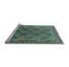 Sideview of Machine Washable Persian Light Blue Traditional Rug, wshtr3790lblu