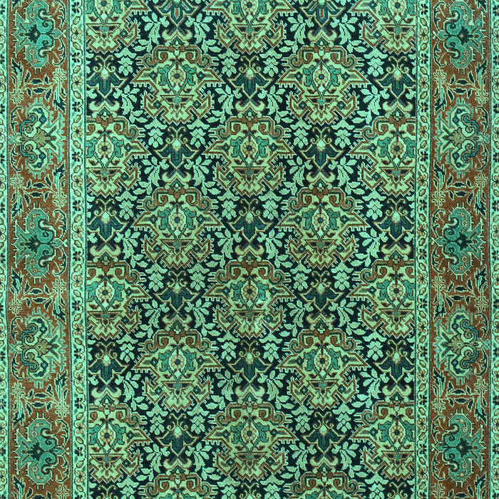 Machine Washable Persian Turquoise Traditional Area Rugs, wshtr3790turq