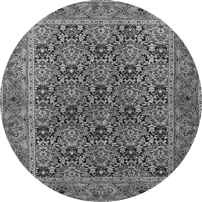 Machine Washable Persian Gray Traditional Rug, wshtr3790gry