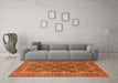 Machine Washable Persian Orange Traditional Area Rugs in a Living Room, wshtr3790org