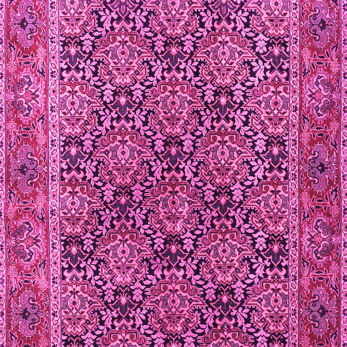 Machine Washable Persian Pink Traditional Rug, wshtr3790pnk