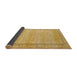 Sideview of Traditional Chrome Gold Yellow Persian Rug, tr3791