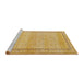 Sideview of Machine Washable Traditional Chrome Gold Yellow Rug, wshtr3791