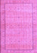 Machine Washable Persian Purple Traditional Area Rugs, wshtr3791pur