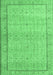 Machine Washable Persian Emerald Green Traditional Area Rugs, wshtr3791emgrn