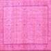 Square Persian Pink Traditional Rug, tr3791pnk