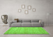 Machine Washable Persian Green Traditional Area Rugs in a Living Room,, wshtr3791grn