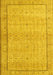 Machine Washable Persian Yellow Traditional Rug, wshtr3791yw