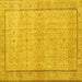 Square Persian Yellow Traditional Rug, tr3791yw