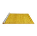 Sideview of Machine Washable Persian Yellow Traditional Rug, wshtr3791yw