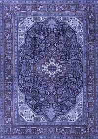 Medallion Blue Traditional Rug, tr3792blu