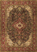 Medallion Brown Traditional Rug, tr3792brn