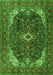 Medallion Green Traditional Rug, tr3792grn