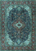 Medallion Light Blue Traditional Rug, tr3792lblu