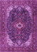 Machine Washable Medallion Purple Traditional Area Rugs, wshtr3792pur