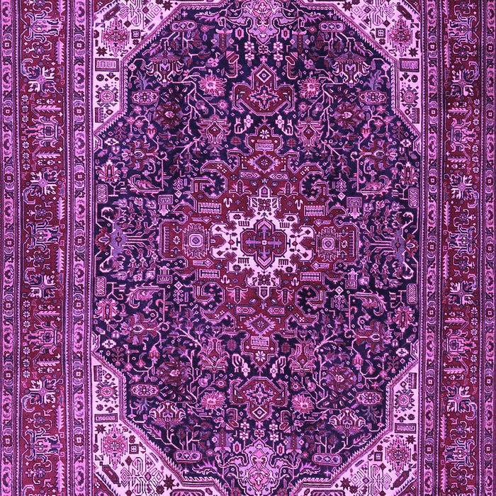 Machine Washable Medallion Purple Traditional Area Rugs, wshtr3792pur