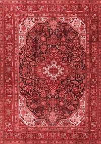 Medallion Red Traditional Rug, tr3792red